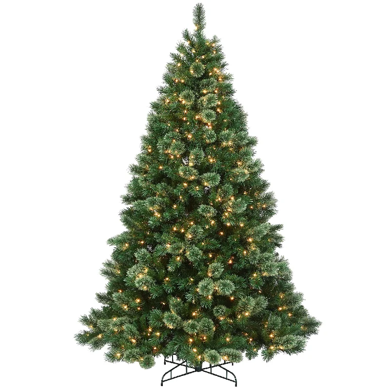 7.5 ft. Pre-Lit Hamburg Pine Tree with Clear Lights