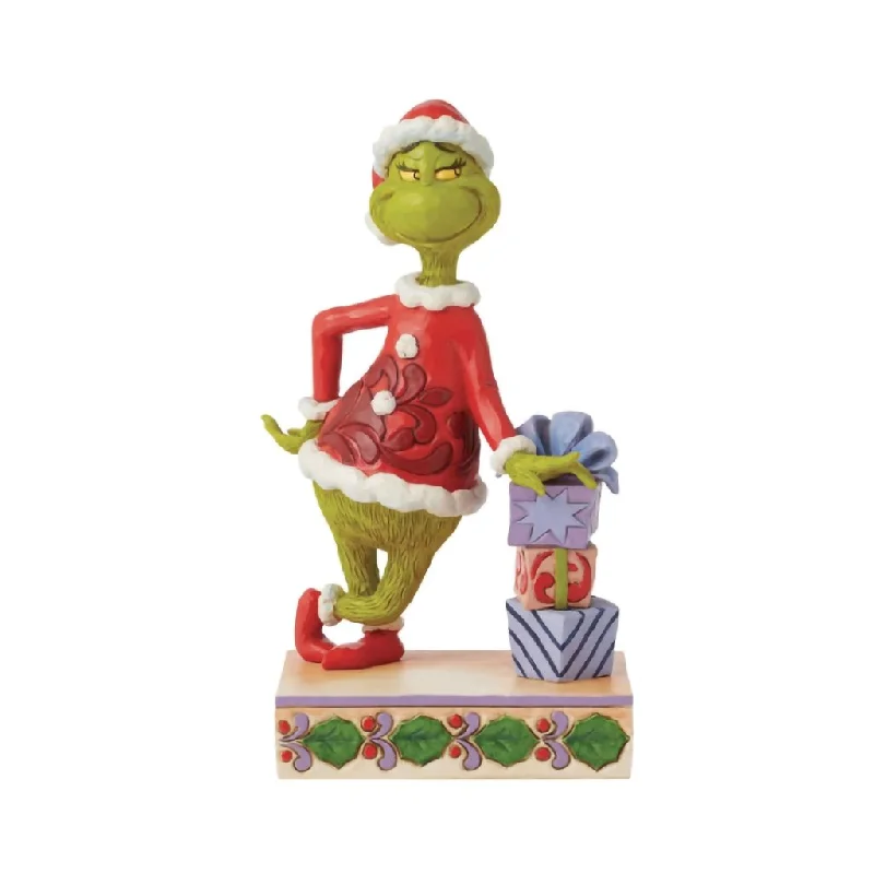 Jim Shore : Grinch Leaning on Gifts