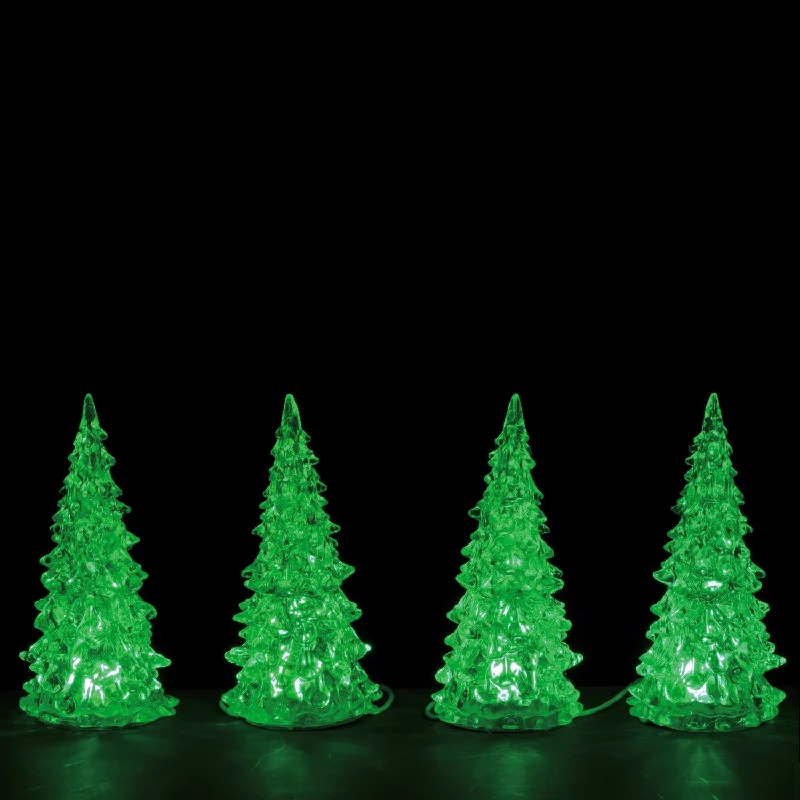 Lemax General Collectibles: Crystal Lighted Trees #94510 #94515 #94517 #94518