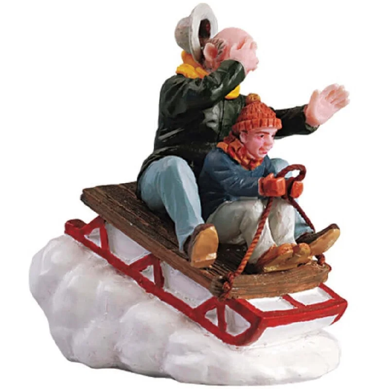 Lemax General Collectibles Figurine: Sledding with Gramps #52084