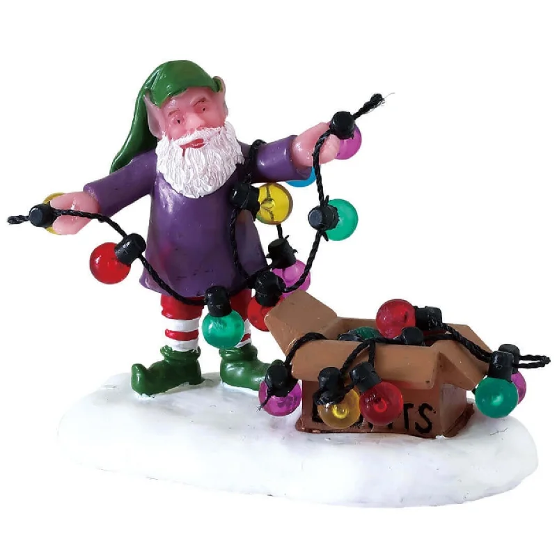 Lemax Santa's Wonderland Figurine: Untangling the Lights #72551