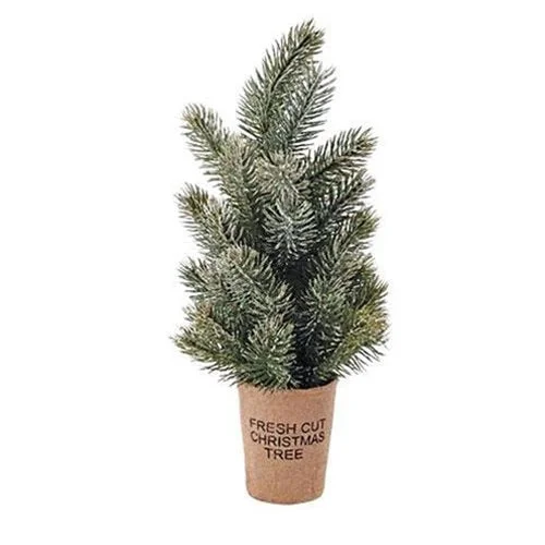 Lg Frosted Tree w Paper Cup 3 Asstd