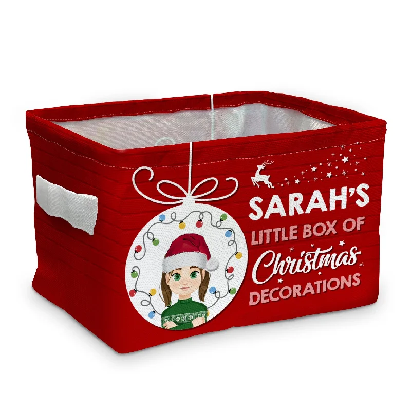 Little Box Of Christmas Decorations - Gift For Family - Personalized Storage Box