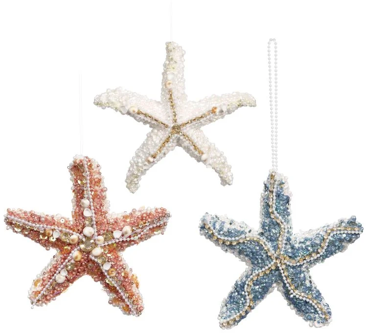 Mark Roberts 3"-7" Starfish Ornaments Assorted Set Of 3