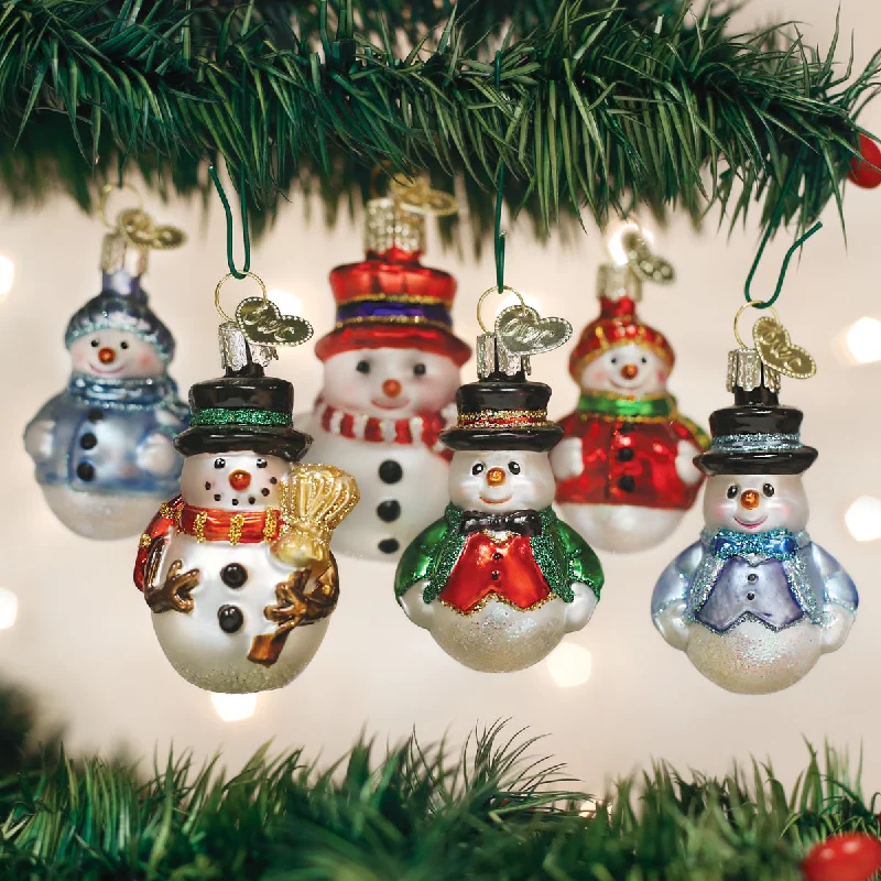 Mini Snowman Ornament Set