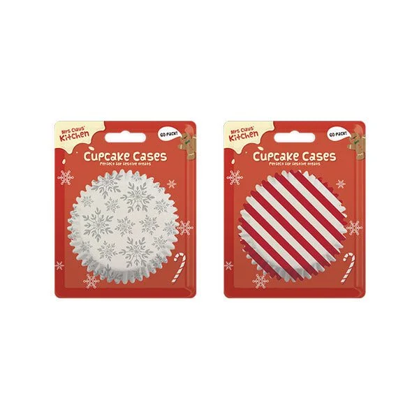 Mrs Claus Cupcake Cases 60 Pack