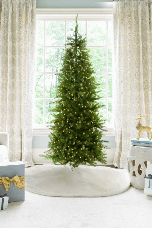 7.5' Yorkshire Fir Slim Tree with Warm White LED Lights - OPEN BOX - FINAL SALE