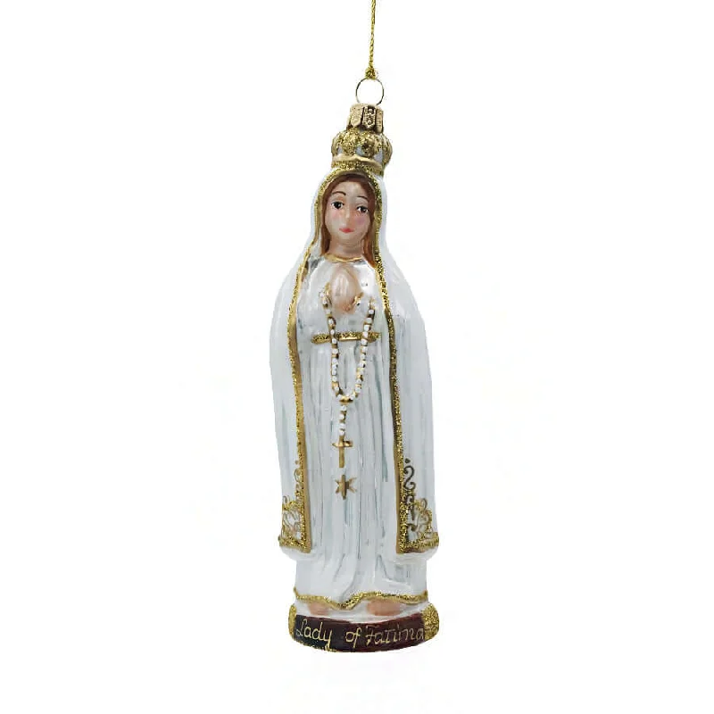 OUR LADY OF FATIMA - CHRISTMAS TREE DECORATION - GLASS