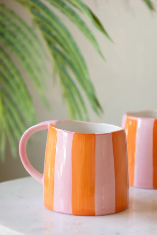 Pink & Orange Stripe Mug