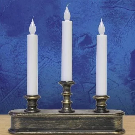 Rubbed Bronze Battery-Operated LED Candles