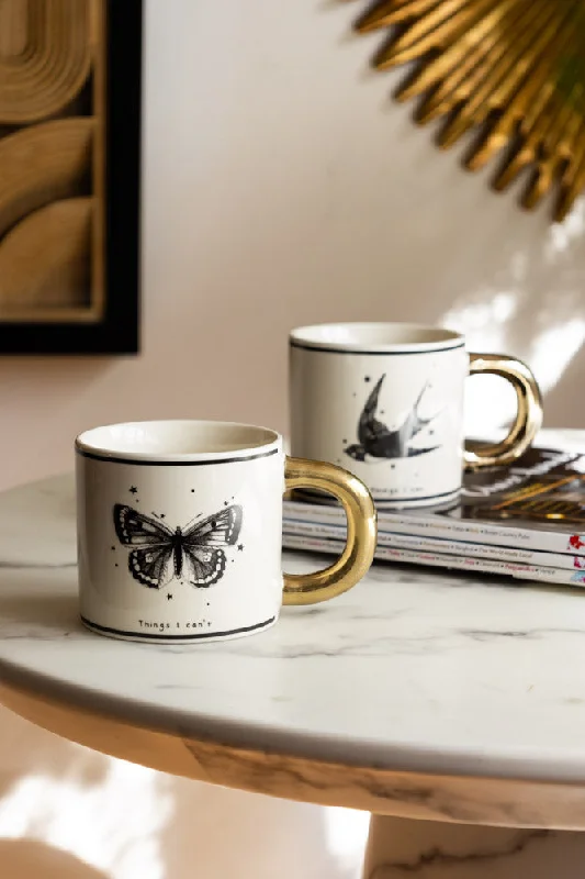 Monochrome Set of 2 Tattoo Mugs