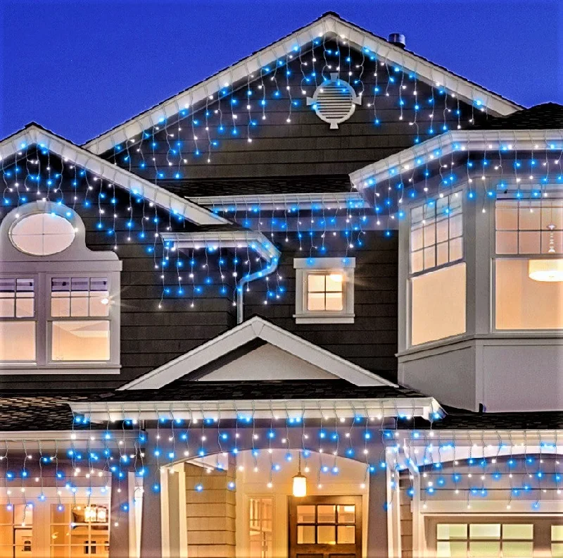 Set of 200 Dramatic Drop LED Icicle Lights