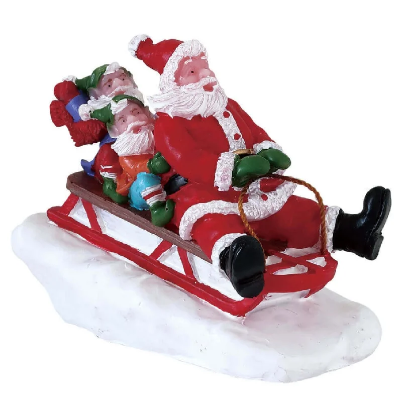 Lemax Santa's Wonderland Figurine: Sledding With Santa #72549