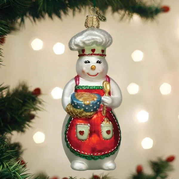 Snow Woman Chef Ornament