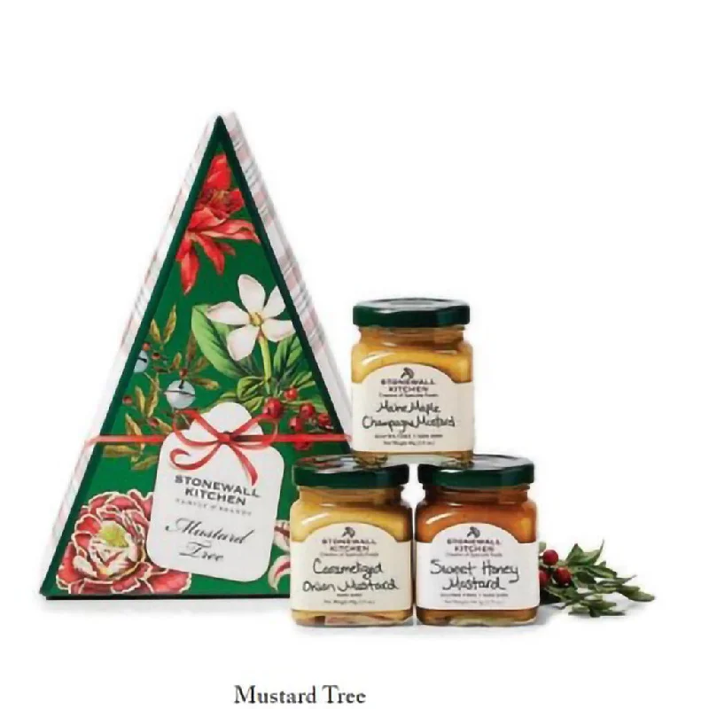 Stonewall Kitchen : Holiday Mustard Tree Gift Set