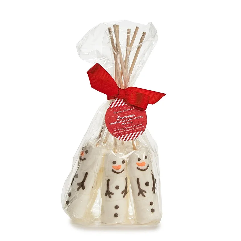 Two's Company : Set of 6 Marshmallows Snowman Sticks in Gift Bag