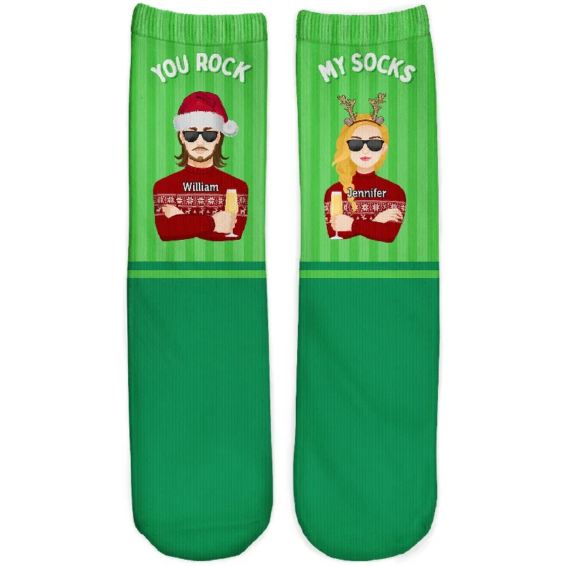 You Rock My Socks - Christmas Gift For Couples - Personalized Socks