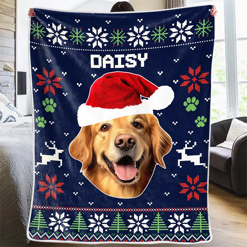 Custom Photo Christmas Is Coming To Town - Dog & Cat Personalized Custom Blanket - Christmas Gift For Pet Owners, Pet Lovers