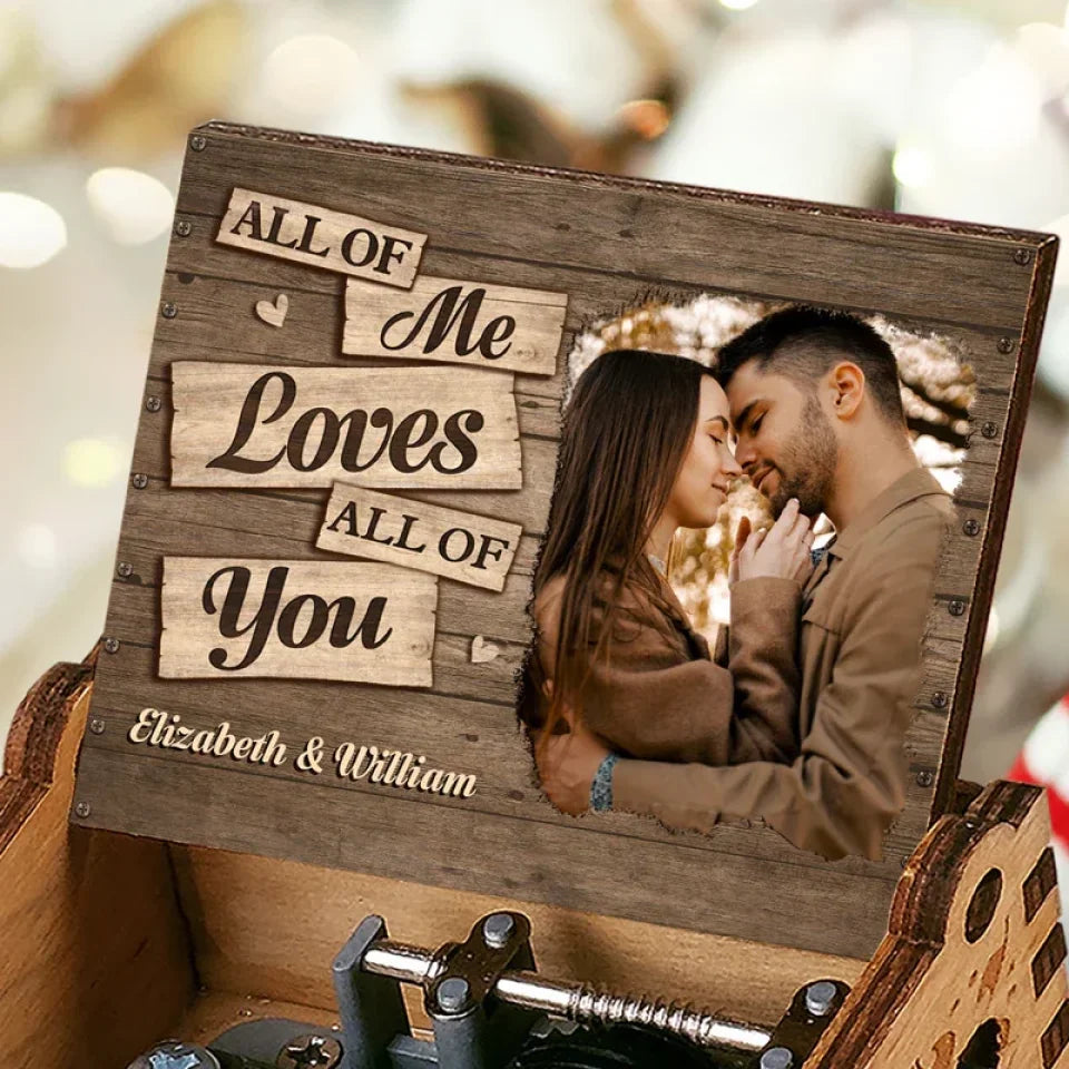 Custom Photo God Knew My Heart Needed You - Couple Personalized Custom Music Box - Christmas Gift For Husband Wife, Anniversary