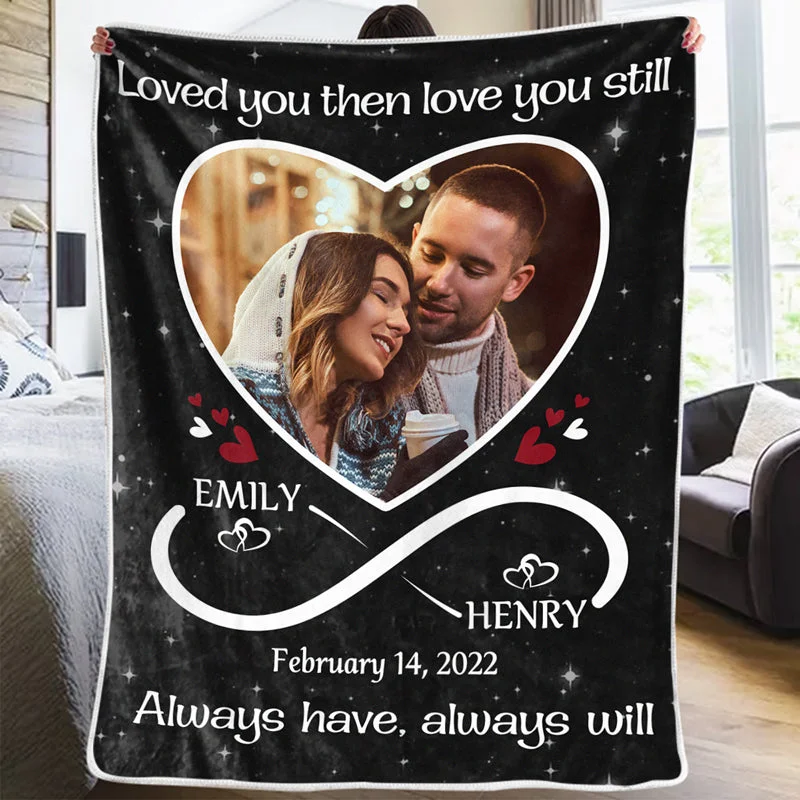 Custom Photo Love You Still - Couple Personalized Custom Blanket - Christmas Gift For Husband Wife, Anniversary