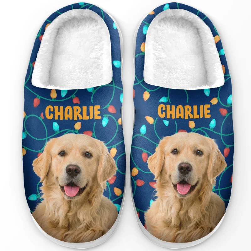 Custom Photo The Coolest Pet Ever - Dog & Cat Personalized Custom Fluffy Slippers - Christmas Gift For Pet Owners, Pet Lovers