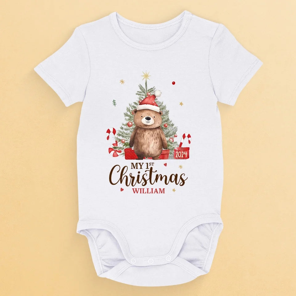 Like A Baby Bear, Full Of Cuddles And Curiosity - Family Personalized Custom Baby Onesie - Christmas Gift For Baby Kids, Newborn Baby