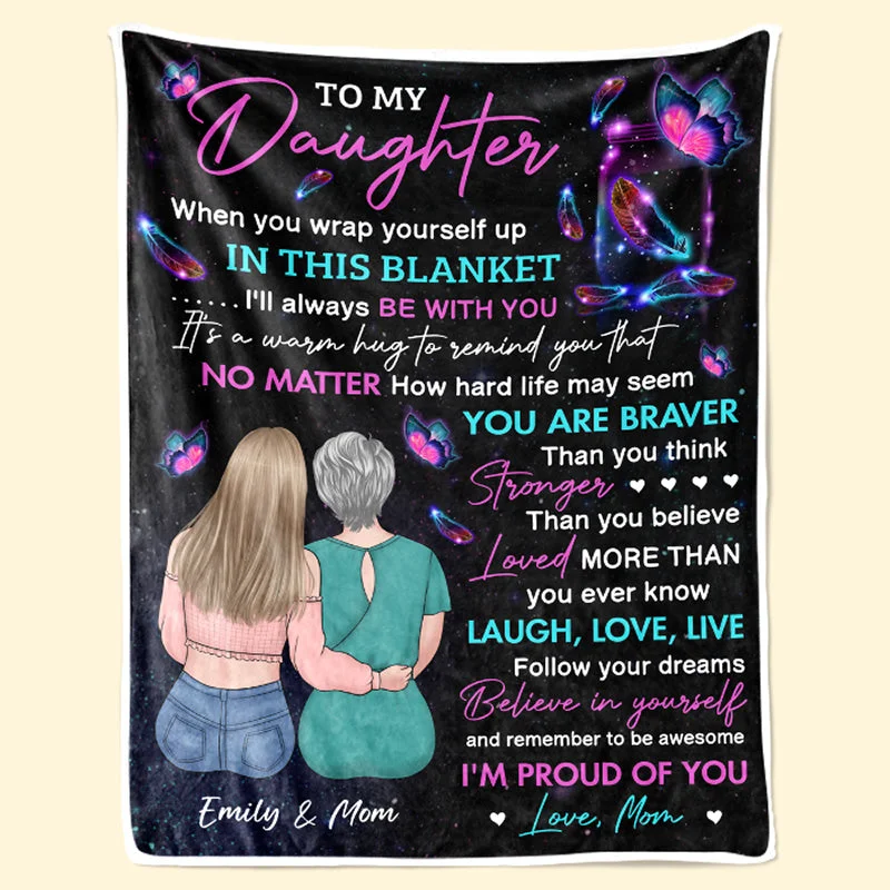 Like Mother Like Daughter - Family Personalized Custom Blanket - Christmas Gift From Mom