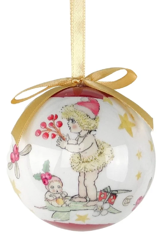 May Gibbs Christmas <br> Bauble Gift Box Red D <br> Standing Wattle Baby