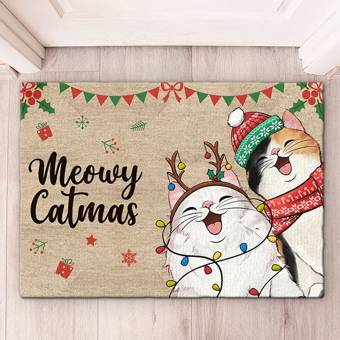 Merry Christmas Ya Filthy Animal - Cat Personalized Custom Decorative Mat -  Christmas Gift For Pet Owners, Pet Lovers