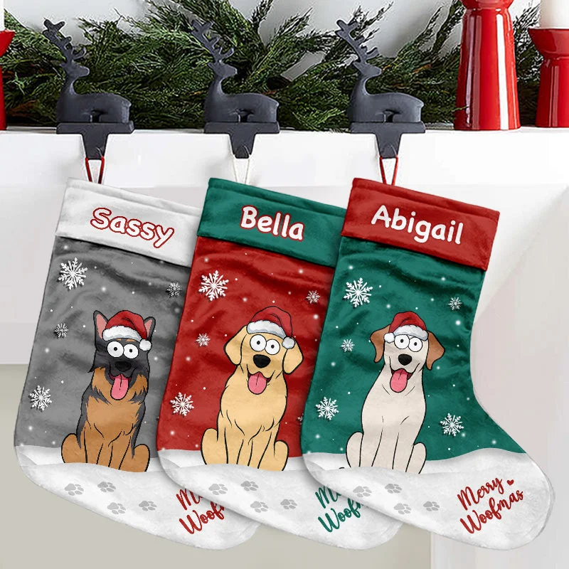 Merry Woofmas To You - Dog Personalized Custom Christmas Stocking - Christmas Gift For Pet Owners, Pet Lovers