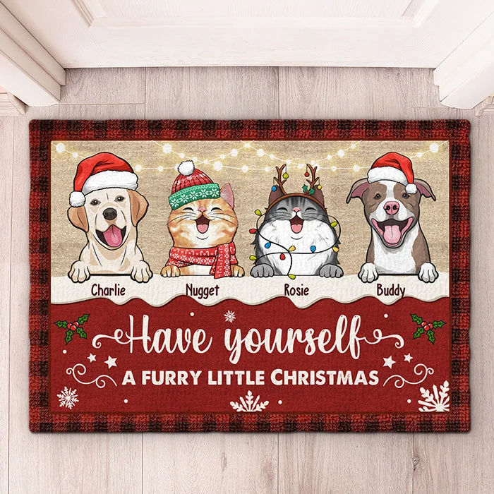 Merry Christmas, Ya Filthy Animal - Dog & Cat Personalized Custom Decorative Mat -  Christmas Gift For Pet Owners, Pet Lovers