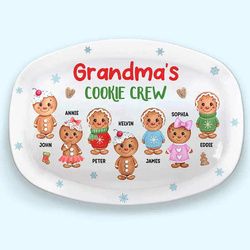 Nana's Perfect Batch - Family Personalized Custom Platter - Christmas Gift For Grandma