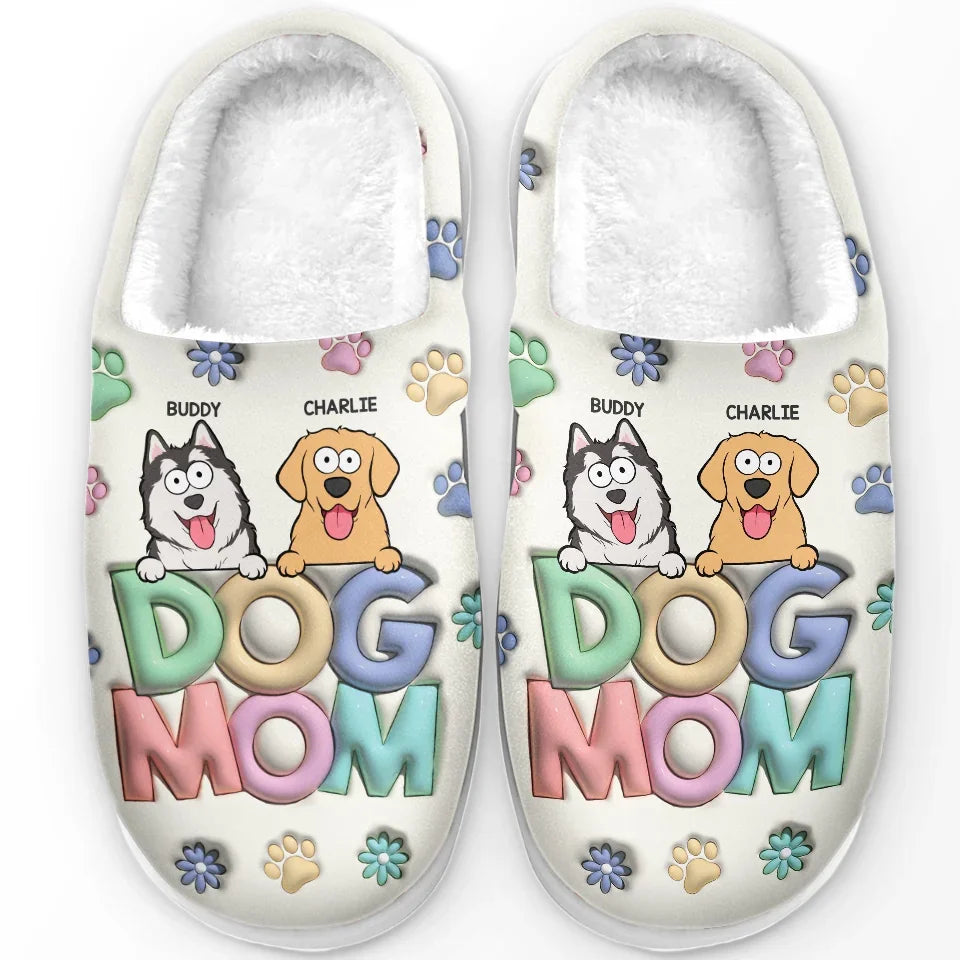 Pets Make Life Pawsome - Dog & Cat Personalized Custom Fluffy Slippers - Christmas Gift For Pet Owners, Pet Lovers