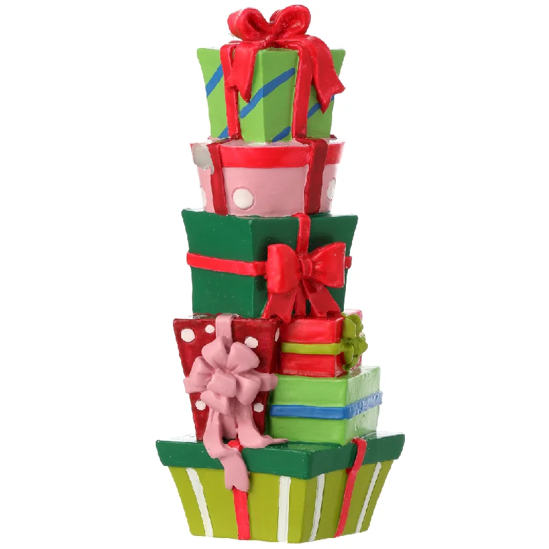 Resin Whimsical Gift Package Stack, 7"