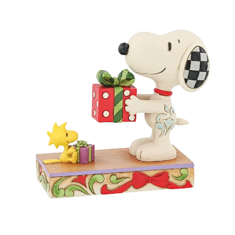 Snoopy & Woodstock With Gift